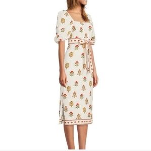 Floral Print White Dress